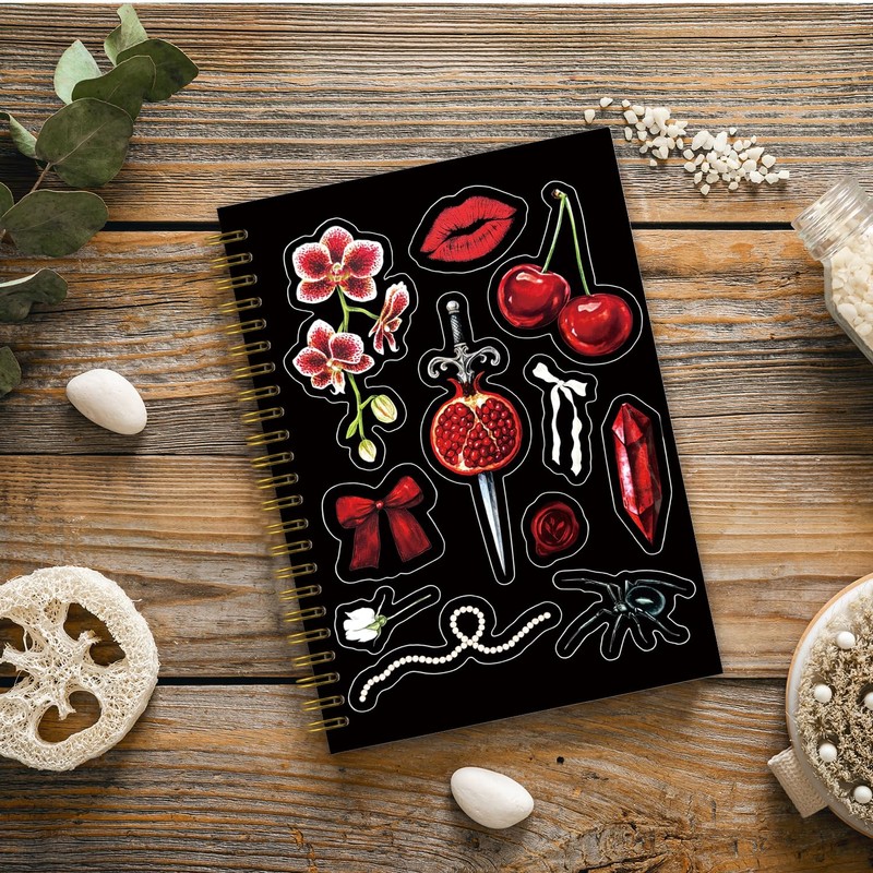 NaZaUK Dark Academia Gothic Notebook – Hardcover Spiral Bound Journal