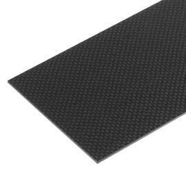QUARKZMAN 1 Piece Carbon Fibre Board 100 x 250 x 2 mm Glossy Surface Pultruded Flat Carbon Fibre Strips Plain Weave Panel Plate for Kites RC Aeroplane