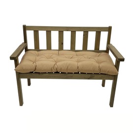 Shapeazy Outdoor/Indoor Waterproof Bench Cushion,Non-Slip Bench Pads with Ties Swing Chair Tatami Cushion,Bench Cushions for Patio Backyard Porch Garden Wicker Furniture (39.4*19.7inch, khaki)