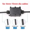 MiJunHD IP68 Waterproof Junction Box, 3 Way 4 Pin Terminal