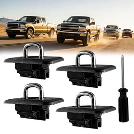 Truck Bed Top Side Retractable D-Ring Ez Tie Down Anchors Compatible with 2015-2025 Ford F-150/2017-2025 Ford F-250 F350 Super Duty&Ford Raptor (4pcs).