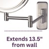 JERDON Two-Sided Wall Mounted Nickel Finish Makeup Mirror - 5X-1X