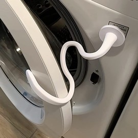 Washer Door Prop and Stopper for Front Load Washing Machine, Removable Washer Door Holder - Flexible Washer Door Stopper Keep Washer Door Open to Prevent Odors - White