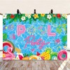 Pool Party Backdrop Hawaiian Beach Ball Palm Flower Photography Background