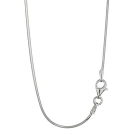 NKlaus 65 cm Snake Chain 925 Silver Elegant Necklace Filigree Width 1.0 mm Necklace 6.2 g Heavy 8442, Sterling Silver