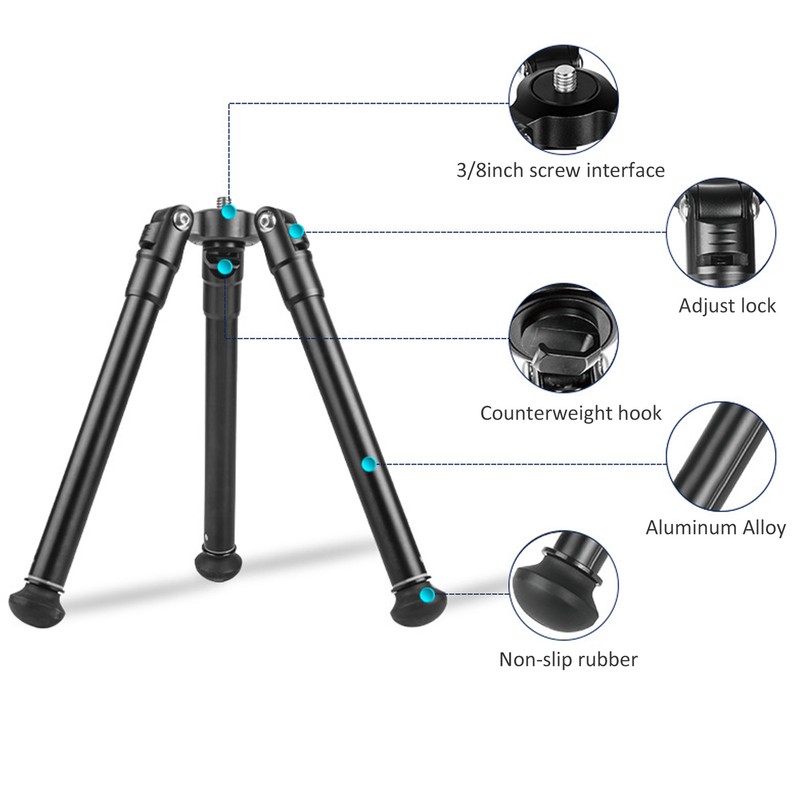Portable Table Tripod Aluminum Alloy Support Live Stream Stabilizer for