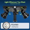 Paktonvo 2Pack Solar Lights Outdoor Waterproof, 6000K Ultra Bright，2 Lighting