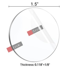 Enoin 30 Pack Round Clear Acrylic Sheets - 1.5" Diameter Acrylic Circles Plexiglass Sheets 1/8 inch Thick for DIY, Display, Arts and Crafts Projects