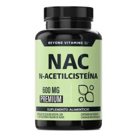 Beyond Vitamins | Nac N- acetil Cisteína 600mg Ultra-premium Con Inulina De Agave (prebiótico Natural) | N-acetyl Cysteine - Antioxidante - Detox - Vi