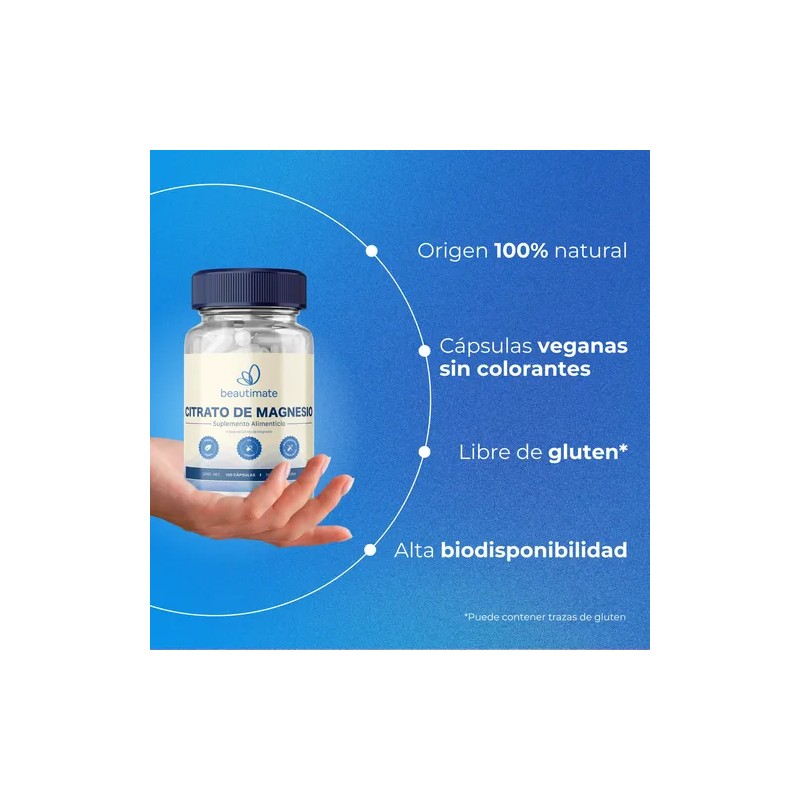 Citrato De Magnesio Pack 200 Caps 500mg 100 Vegano Y