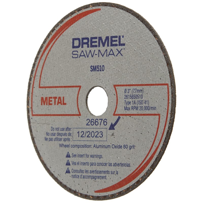 Dremel SM510c 3-Inch Metal Cut-Off Wheel, 3-Pack, Black