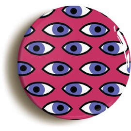 Ozorath PSYCHEDELIC EYE PATTERN RETRO SIXTIES HIPPIE BADGE (Size is 1inch/25mm diameter)