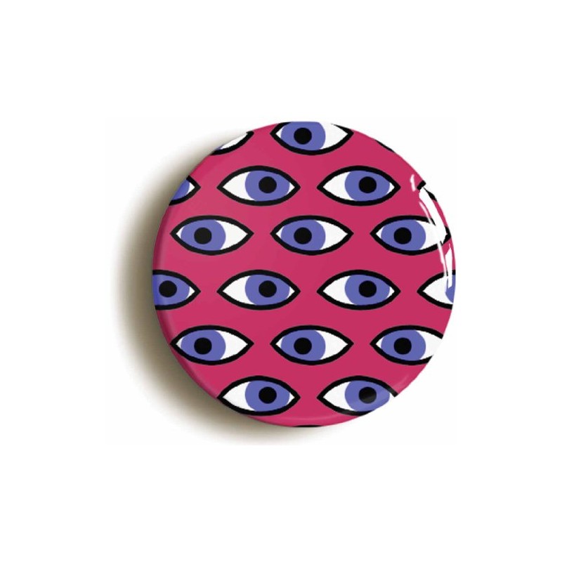 Ozorath PSYCHEDELIC EYE PATTERN RETRO SIXTIES HIPPIE BADGE (Size is