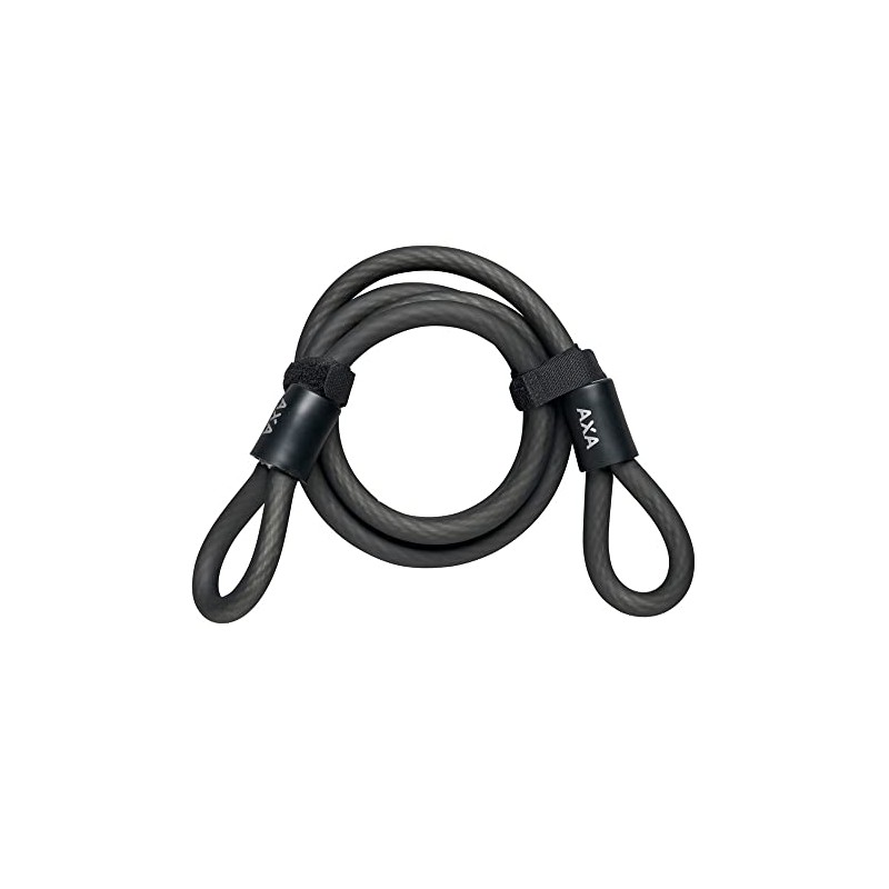 AXA ALA049 Schlaufenkabel-2231070000 Schlaufenkabel, schwarz, 120x4x4cm