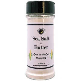 Premium | SEA SALT & BUTTER Corn on the Cob Seasoning | Large Shaker | Calorie Free | Saturated Fat Free | Low Sugar | Cholesterol Free