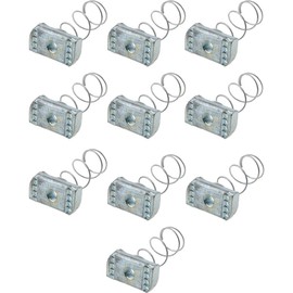 MTQY 10pcs Strut Channel Nuts M8 Spring Channel Nuts with Zinc Electroplate Finish, Long Spring Nuts Great for Use with Strut Channel