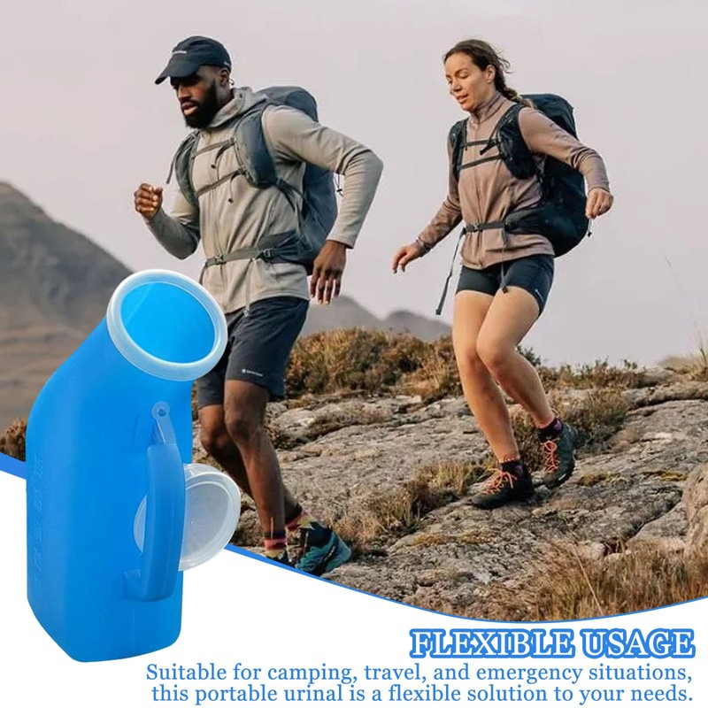 Urinal Bottle, 2Pack Male Portable Travel Pee Bottles, 1200ml Spill
