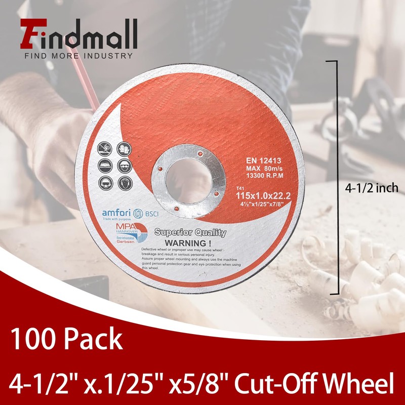 Cut Off Wheels 100 Pack 4-1/2 x 1/25 x 7/8