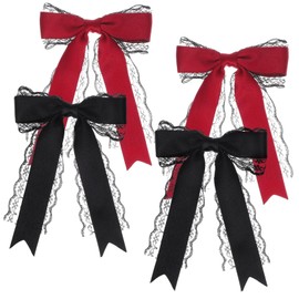 minkissy Lace Bows for Hair Pcs Ribbon Bow Hairpin Girls Hair Sturdy Construction Easy to Pair