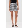 WAYF Women's Gracie Gingham Mini Skirt, Black Gingham, M