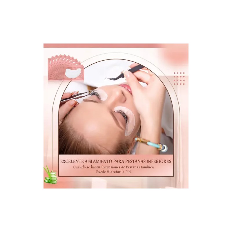 100 Parches De Hidrogel Para Ojos Extensiones De Pestañas