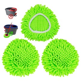 Mop Heads Replacements,Mop Replace Heads Compatible with Ocedar RinseClean 2-Tank Spin Mop,Reusable Mop Head for Wet/Dry,3 Pack Chenille&Microfiber Dust Mop Refills for Multi-Surface Floor Cleaning