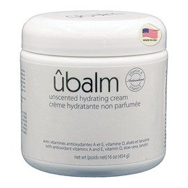 ubalm White - Unscented Hydrating Cream, Salon Formula for Very Dry Skin (16 fl oz) by makers of Original Udder Balm