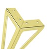 KOHAND 8 Pack 6 Inch Gold Furniture Legs, Triangle Metal