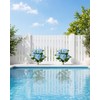 27 inch 2 Pack Artificial Hydrangea Tree,Blue Faux Hydrangea Flowers