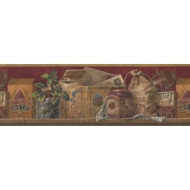 Kitchen Shelf Spices FFFM10051B Wallpaper Border