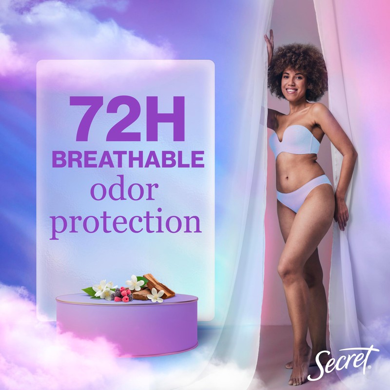 Secret Fresh Antiperspirant Deodorant for Women, 72hr Breathable Sweat &