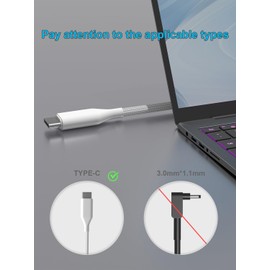 HSXIRQA White 65W USB C Charger Fit for LG Gram Laptop 14 15 16 17" 14Z90P 14Z90N/R 14T90R/P 14Z90RS 14Z90Q 15Z995 15Z90R/N/Q 15Z95N/P 16Z90R/P 16Z90RS 16T90R/Q 17Z90P/N 17Z95N 17Z90Q/R 17Z95P Laptop