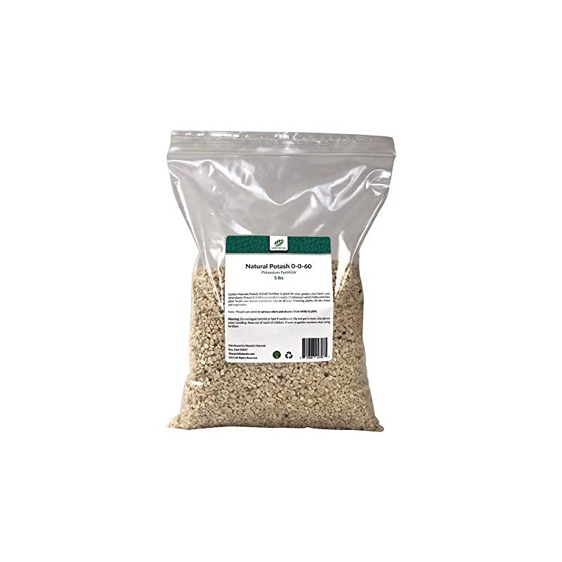 Natural Potash 0-0-60 5 Pounds Non Coated by Garden Naturals