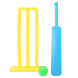 Toddmomy Cricket Set for Kids Plastic Cricket Bat and Ball Set for Children Boys Girls Garden Backyard（18.86X9.82X1.97in）