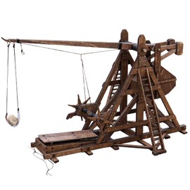 YAQUMW 3D Wooden Puzzle for Adults The Counterweight Trebuchet Europe Medieval Siege Chariot Catapult Weapons DIY Wood Model Kits STEM Projects Toys Birthday Gift