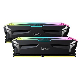 Lexar 32GB (2x16GB) ARES RGB DDR4 RAM 3600MT/s CL18 1.35V Desktop Memory, Compatible with Intel XMP 2.0 and AMD Ryzen, Black (LD4BU016G-R3600GDLA)