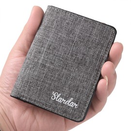 GDGZJJD Canvas Wallet for Teen Boys ，Lightweight Portable, Ideal for Ages 13-18, Stylish Design for Teens, Gift for Boys, Durable, Functional Wallet for Daily Use (Grey)