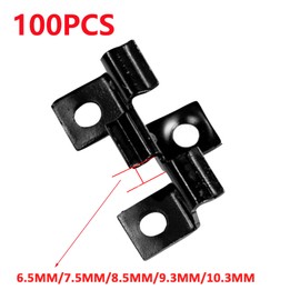 Pack of 100 Stainless Steel Clips, Black WPC Patio Clips Screws Mounting Clips Plank Mounting Clips 7-10 mm Stainless Steel Mounting Clips (9 mm)