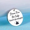Funny Don't Do Stupid Sh t Keychain Kids Girls Christmas