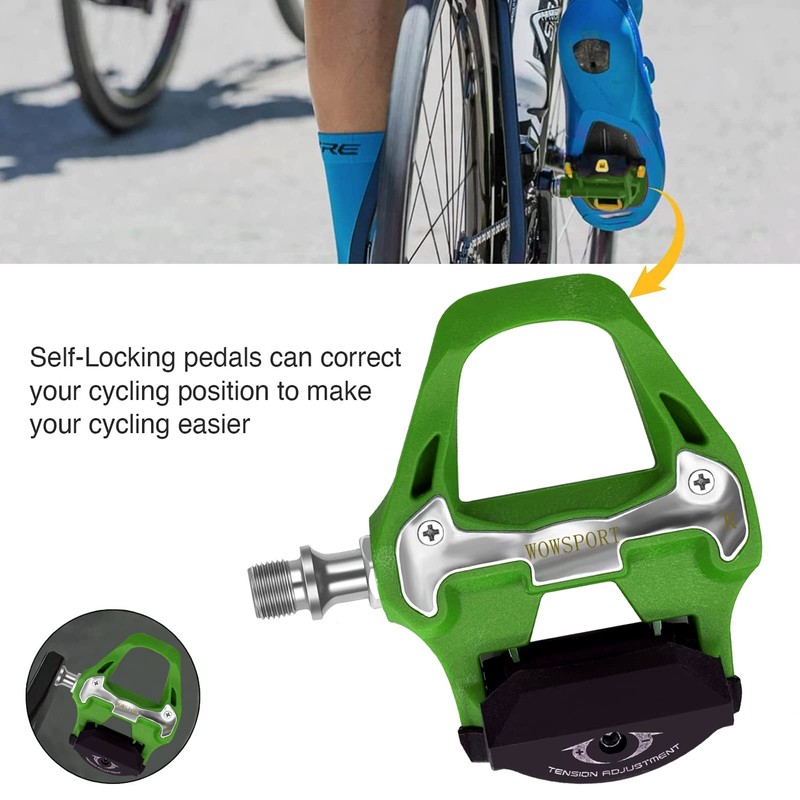 WOWSPORT SPD SL Road Bike Pedals with Cleat,Compatible with Shimano