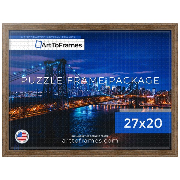 ArtToFrames 27x20 INCH/CM Brown Frame for 2000 piece Puzzles.This 1.11