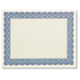 PaperDirect Traditional Blue Parchment Certificates, Blue on Parchment, 8.5 x 11, 100 Count