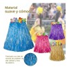 4 Set Falda Pulseras Collar Diadema Hawaiano Disfraz Fiesta