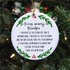 in Loving Memory of Grandpa Ornament, Double-Sided Printed 3" Ceramics