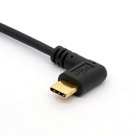 GLHONG Gold Plated USB Type C Cable, Right Angle USB C Male to USB A Male Extension Cord Converter
