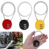 3 Pieces Combination Lock Bicycle Cable Lock Bicycle Suitcase Lock