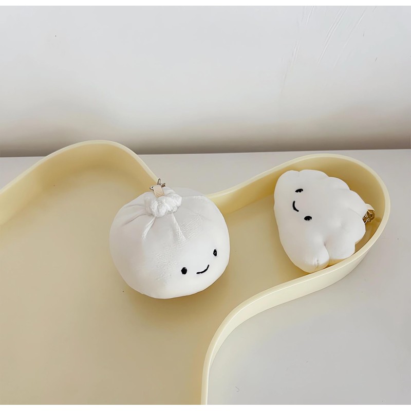 VICKYPOP Dumpling Keychain Cute and Interesting Backpack Pendant for Women