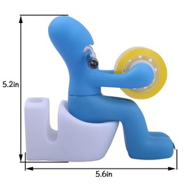 Funny Office Gift - The Butt Station Desk Accessory Tape Dispenser, Paper Clip, Sticky Notes & Pen Holder, Gag Gift for Coworker (Blue)