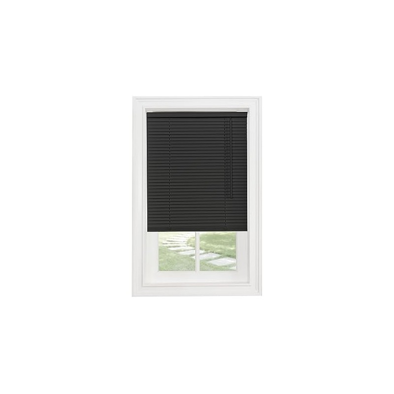 Sunshine Cordless 1" Light Filtering Mini Blind 33x72 - Black