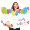PAPERKIDDO Jumbo Birthday Card, Giant Guest Book Happy Birthday Cards